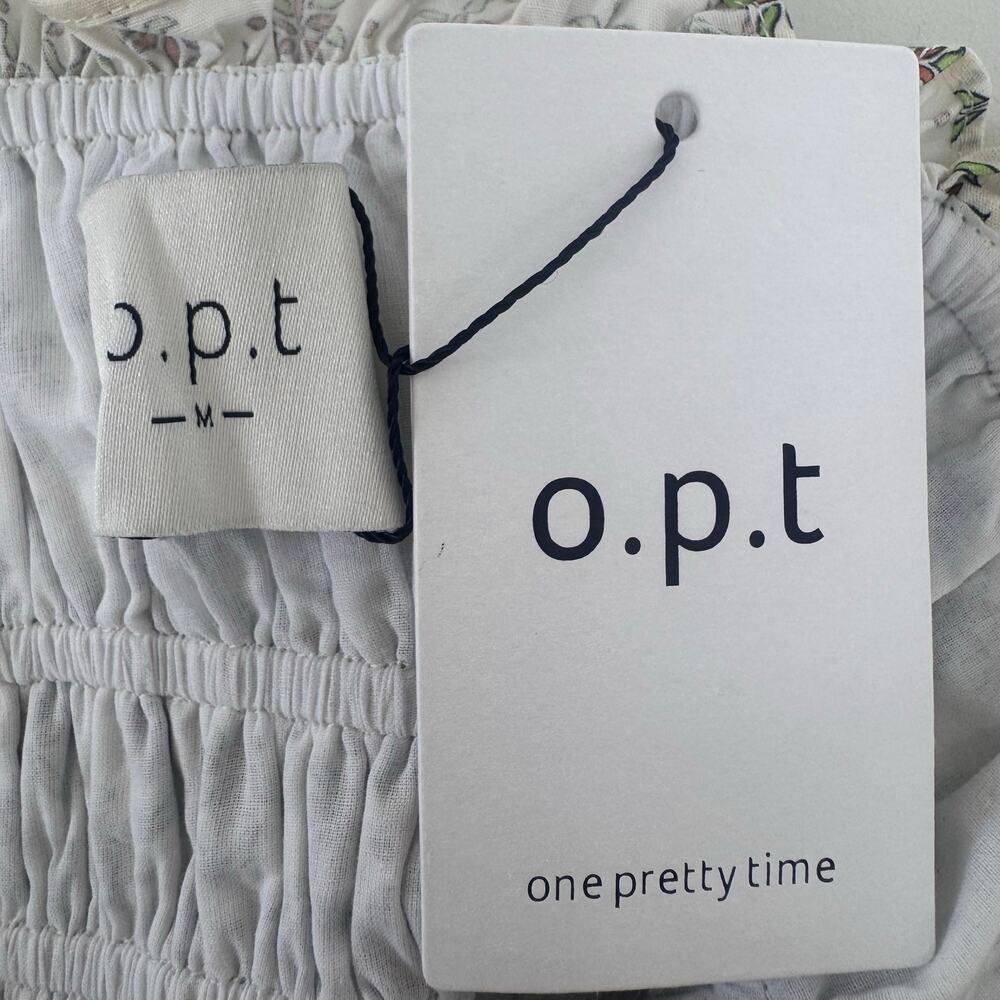 NWT Few Moda o.p.t Freya Cotton Dress Smocked Waist Cottagecore Milkmaid size M - Picture 10 of 12